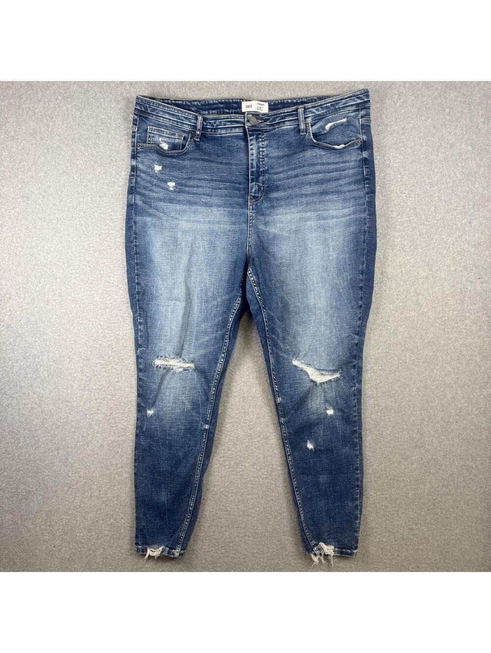 BKE Women's Size 38x27 Blue Parker Universal Fit High Rise Ankle Skinny Jeans